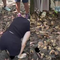 Groter gemaakt gat voor toeristen