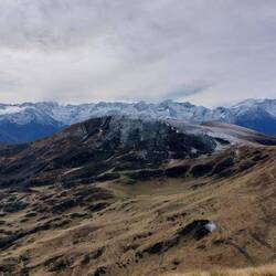 Synet af de høje Pyrenæer der mødte os i morges i passet Col de Pierrefitte