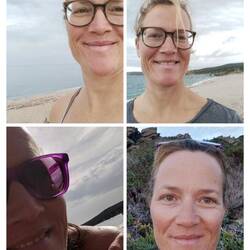 Frühstück, windiger Spaziergang, Bade Spass, Sonnenuntergang