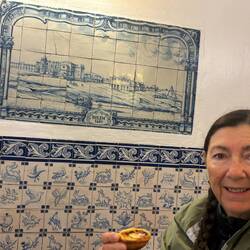 Delicious warm Portuguese tart!