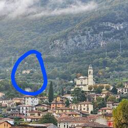 Mussolini & Mistress captured & murdered here after trying to flee to Switzerland.