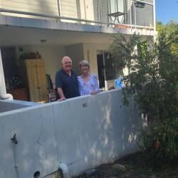 Paul and Julie at their unit in Nicholson Street, Greenslopes