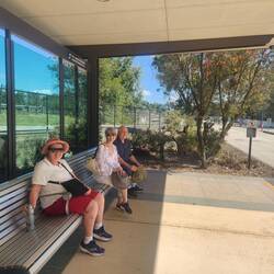 Waiting for bus to go into the city at Greenslopes Bus Station