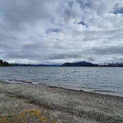Letzter Blick auf den Wanaka-See. Das Panorama lässt sich heute zumindest erahnen 😉