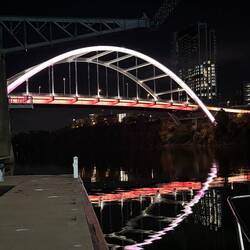 This bridge is in front of the boat