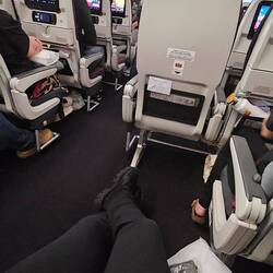 Best seat ever so much leg space without payingbextra