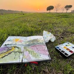 Zeichnen im Podelta- von zanzare