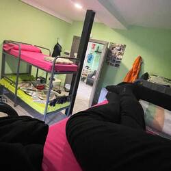 Musste leider oben schlafen.