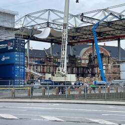 The old Stock Exchange burnt down in April, it was nearly 400 years old - being rebuilt