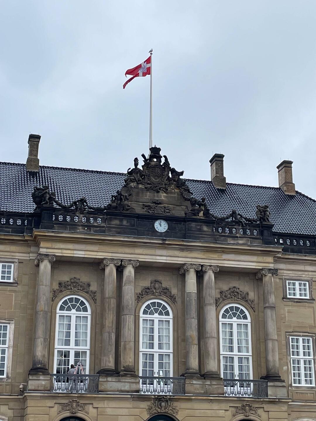 Fred is in the house - flag with emblem indicates most senior Royal is home