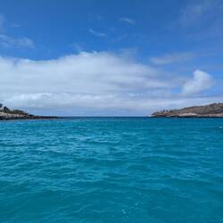 Our snorkelling spot by Santa Fe