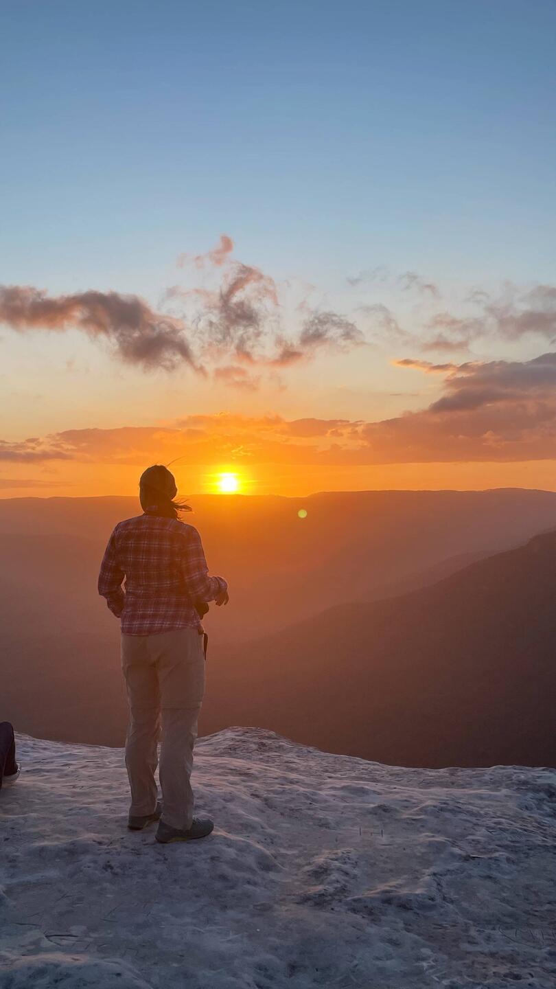 Sonnenuntergang in den Blue Mountains