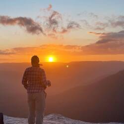 Sonnenuntergang in den Blue Mountains