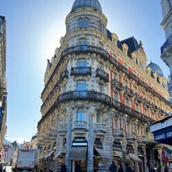 Cool building line the city streets