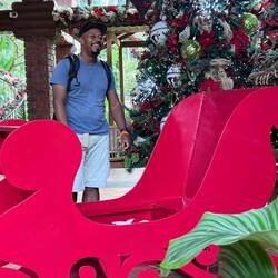 Beim Check Out noch eine kleine Schlittenfahrt