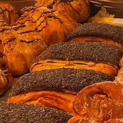 This is a Tebirkes - pastry with a marzipan centre and covered in poppyseeds