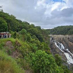 The only photo stop from the train: view of Barron Falls