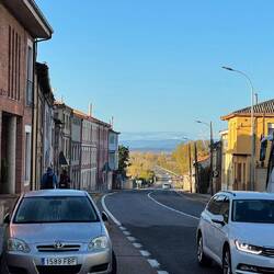 Auf dem Berg da im Hintergrund bin ich morgen!