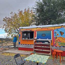 Das einzige Café weit und breit: in Boulder