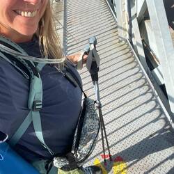 Standing in both countries at once!!