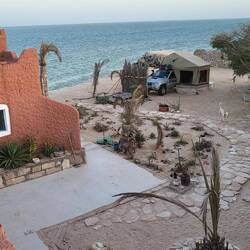 Unser Stellplatz bei der Villa Maguela