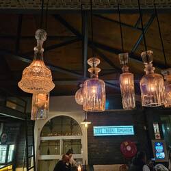 Us Wodka und Schnapsfläsche Lampe gmacht