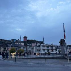 Rainy evening view of the Lourdes Fort