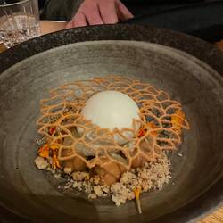 Hazelnuts and lemon sorbet