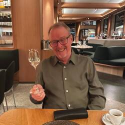 Very happy with his grappa