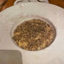 Risotto with truffle, salsiccia and parmigiano