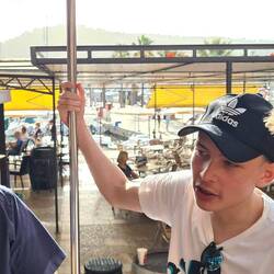 Waiting tram to depart Port de Soller