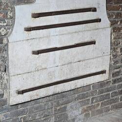 The iron bars are the units of measurement for different provinces