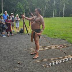 Spear throwing demonstration