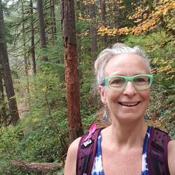 With beautiful colours, and a lucky warm day (in the teens), at Silver Falls