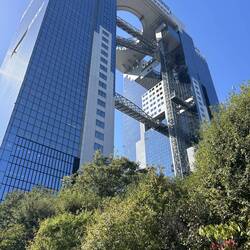Yes, we used the glassed in, open air escalators.