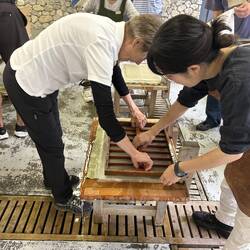 Turn upside down and press to drain.