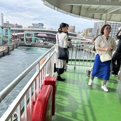 Ferry about to dock.