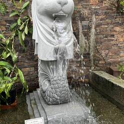 Replica of Merlin, the Lion statue in Singapore guarding off evil spirits.