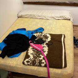 Ich hatte ein Doppelbett! Leider war die Maus nicht da. 🐁