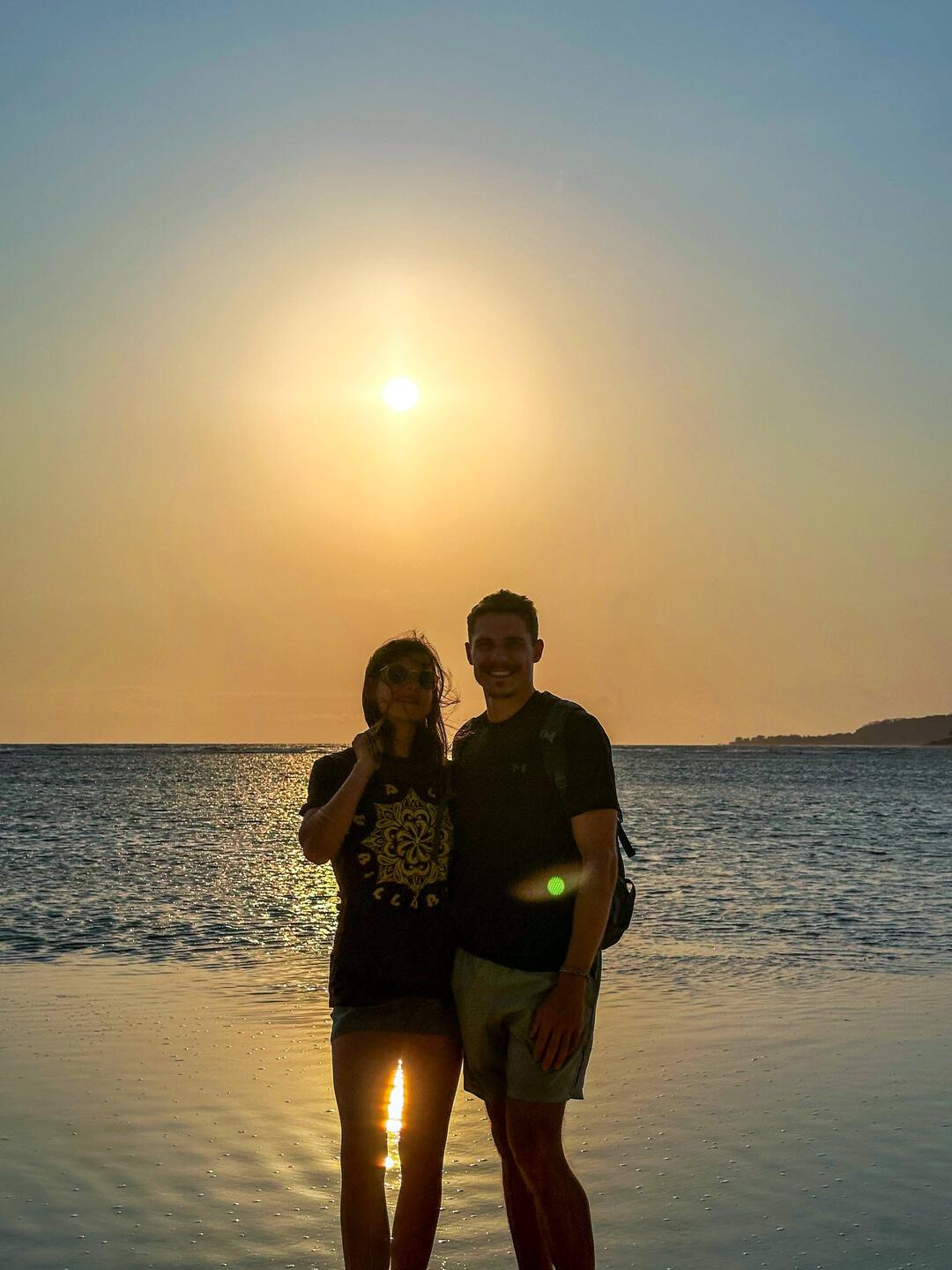 sunset at pelangi beach