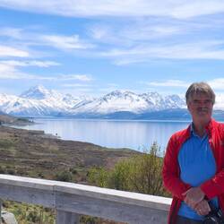 auf dem Weg nach Mount Cook Village, die 2te Spitze von links ist Mount Cook