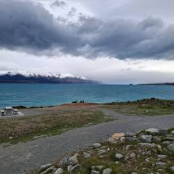 Lake Pukaki, Regenfront im Anmarsch