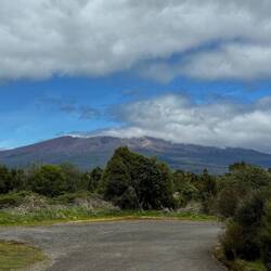 Einer der Vulkane, der MT Tongariro, zeigte sich doch noch🌋