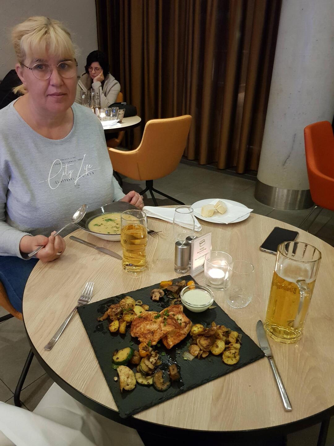 Abendessen im Flughafenhotel