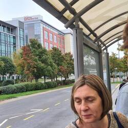 Waiting next Airparks bus