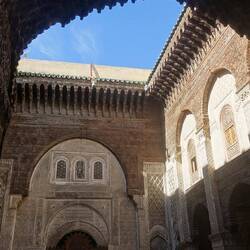 Der Innenhof einer Koranschule