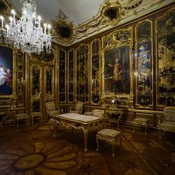 The Vieux Laque Room is decorated with black lacquer panels ... Schloss Schönbrunn — Vienna, Austria