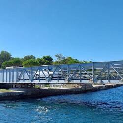 Die Brücke auf die Insel, die wir gestern nicht mehr geschafft hatten