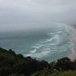 Die Landschaft verschwindet im Dunst