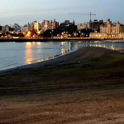 Beautiful evening on the beach.